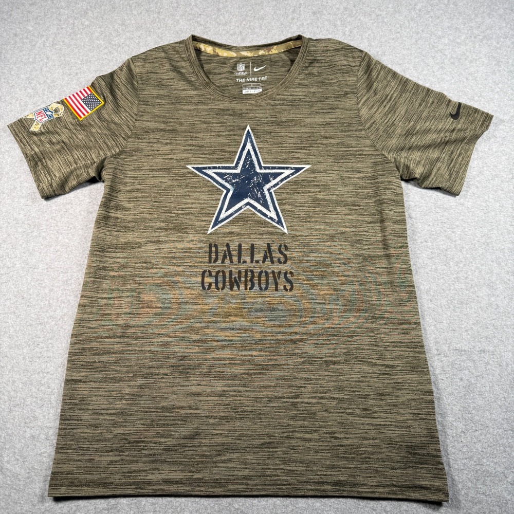 Nike Dallas Cowboys Salute to Service Dri-Fit T-Shirt Kids Large Olive Green
